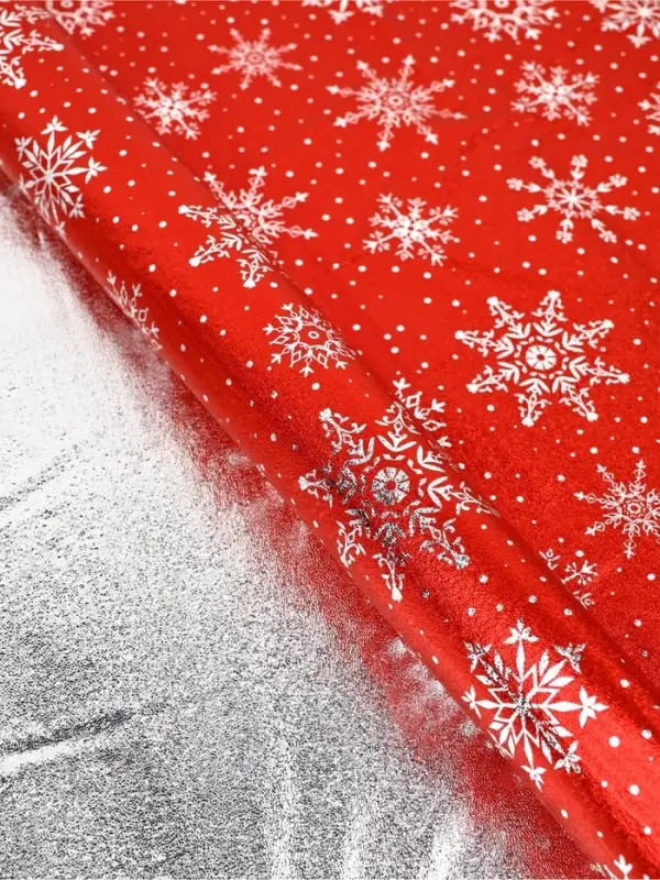 Плёнка упаковочная фольгированная «Снежинки», 70 × 50 см