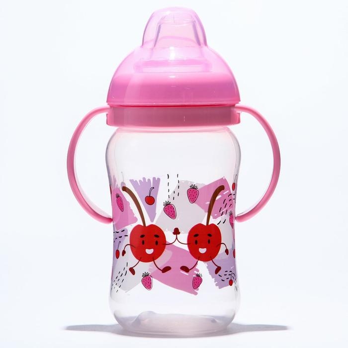 Поильник - непроливайка детский с мягким носиком «Фрукты», 270 мл., с ручками, цвет МИКС Поильник - непроливайка детский с мягким носиком «Фрукты», 270 мл., с ручками, цвет МИКС