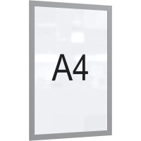 Рамка магнитная настенная Attache А4 ПЭТ, серая, 5шт/уп