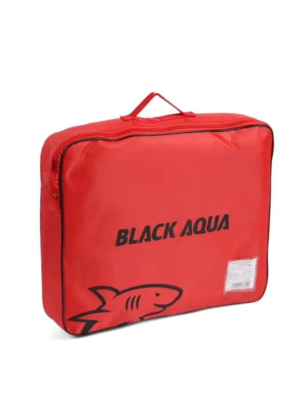 Коньки детские раздвижные BlackAqua, р. 30-33, для фитнеса, с роликовой платформой, красные, чёрные