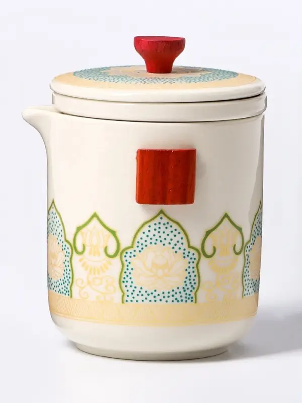 Набор для чайной церемонии ДЖЕКИЧАЙ &laquo;Юдзава&raquo;, 7 предметов, на 4 персоны, чашка 50 мл, чайник 285 мл, керамика, белый