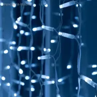 Гирлянда «Занавес» 2 × 3 м, IP65, УМС, белая нить каучук, 600 LED, свечение белое, 220 В