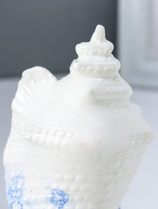 Сувенир керамика свет "Ракушка" бело-синий 7,5х8,5х13,5 см