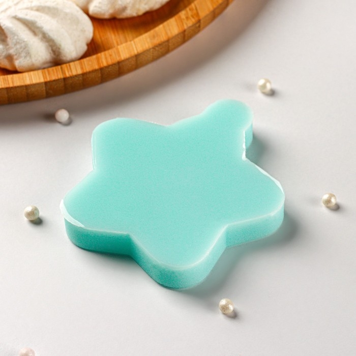 Силиконовый молд «Звёздочка», 7,4×7×0,8 см, цвет бирюзовый Силиконовый молд «Звёздочка», 7,4×7×0,8 см, цвет бирюзовый