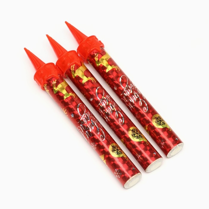 Свечи фонтаны для торта  Свечи фонтаны для торта "С Новым Годом!", 12,5 см, 30 сек, 3 шт