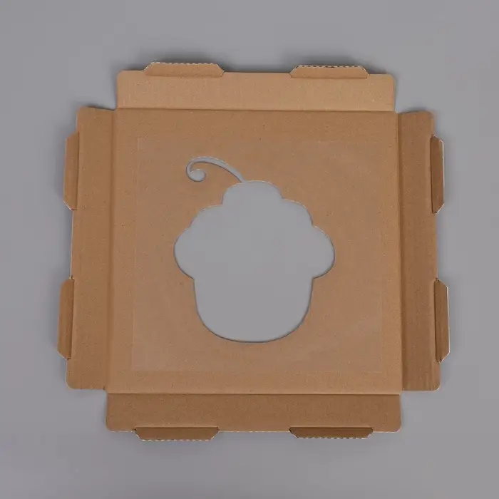 Коробка под торт с окном, &laquo;Пироженка&raquo;, белая, 30&times;30&times;30 см