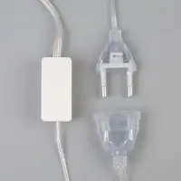 Гирлянда &laquo;Занавес&raquo; 3&times;1.4 м с насадками &laquo;Перья&raquo;, IP20, прозрачная нить, 80 LED, свечение мульти (RG/RB), мигание, 220 В