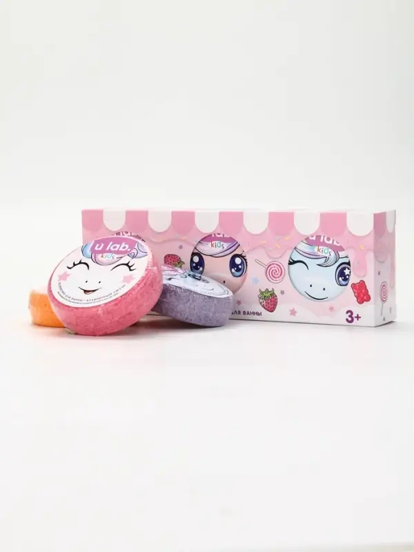 Набор бомбочек для ванны  Набор бомбочек для ванны "Единороги", 3x100 г