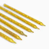 Свечи для торта "Твой день", набор 6 штук золотые