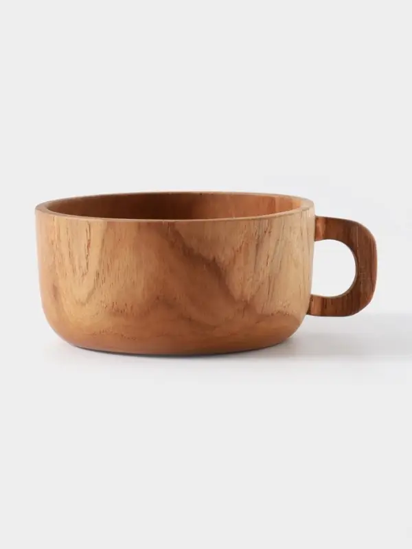 Миска с ручкой, 14&times;17&times;7 см, тиковое дерево