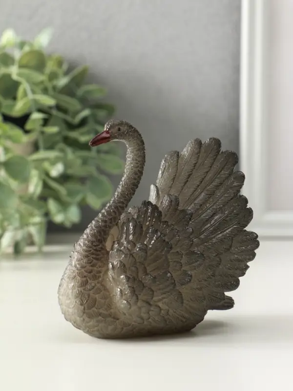 Фигурка для чайной церемонии Фигурка для чайной церемонии "Белая лебедь" меняет цвет 11х10х8 см