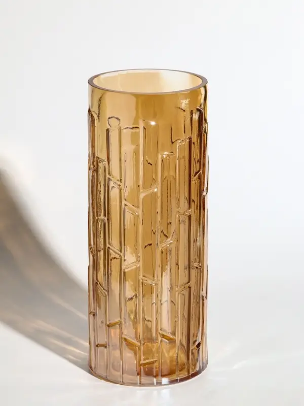 Ваза стекло настольная  Ваза стекло настольная "Мэнди" 29х12 см, коричневый