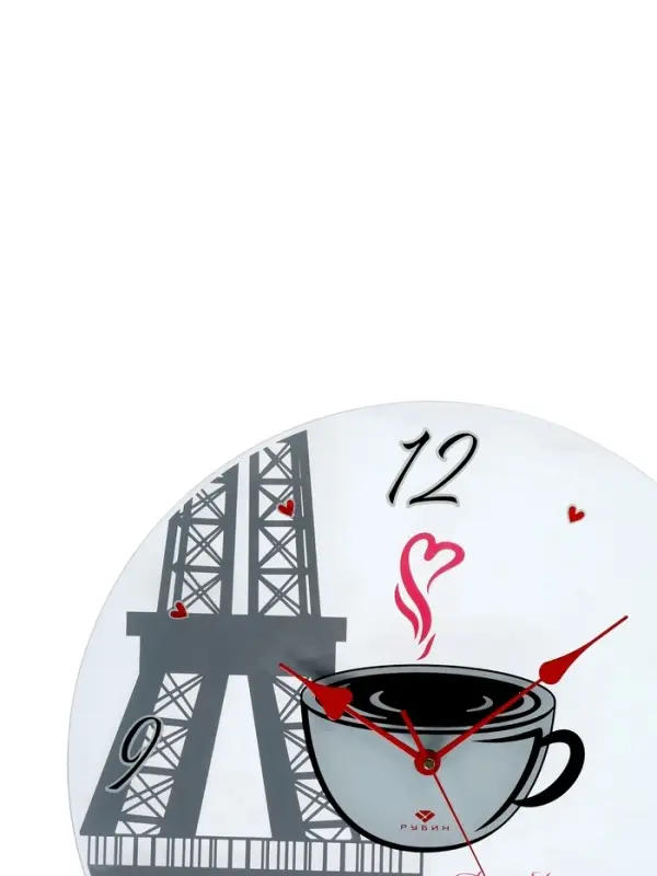 Часы настенные интерьерные &laquo;Париж&raquo;, d=39 см, прозрачные