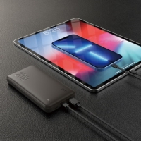 Внешний аккумулятор Hoco J87, 10000 мАч, 1 USB, 1 Type-C, 3 А, дисплей, чёрный