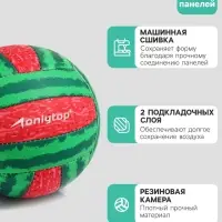 Волейбольный мяч ONLYTOP &laquo;Арбуз&raquo;, машинная сшивка, 18 панелей, р. 2, PVC
