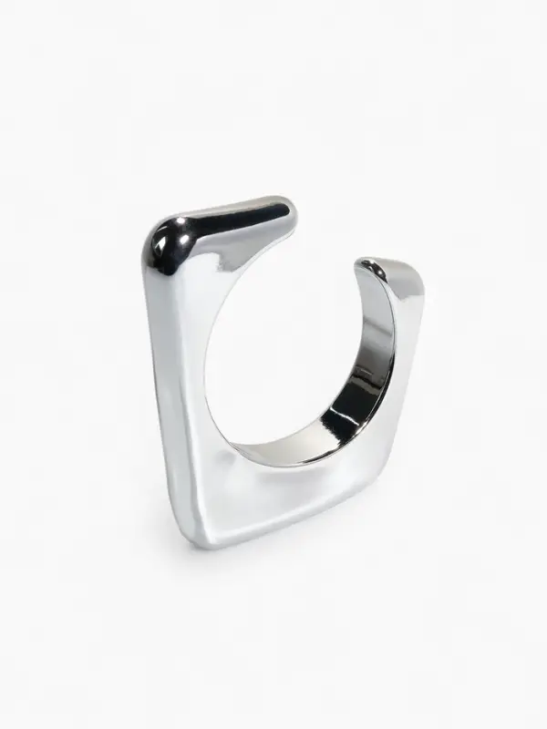 Браслет манжета «Уголки», цвет серебро