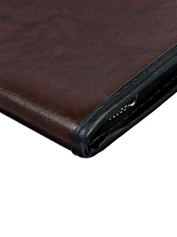 Папка деловая Calligrata &laquo;Люкс&raquo;, искусственная кожа, 360&times;260&times;30 мм, металлический прижим, коричневая