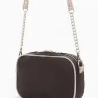 Сумка женская кросс-боди TEXTURA на молнии, 27&times;6&times;19 см, тёмно-коричневая