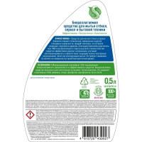 Средство для стекол и зеркал Synergetic  500мл триггер