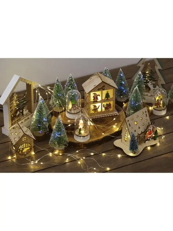 Светодиодная фигура под куполом &laquo;Дед Мороз&raquo; 6&times;9.5&times;6 см, дерево, батарейки LR1130&times;3 (нет в комплекте), свечение тёплое белое