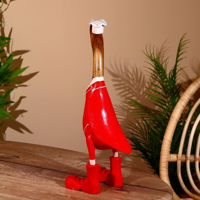 Сувенир "Утка-поварёнок" дерево 45 см