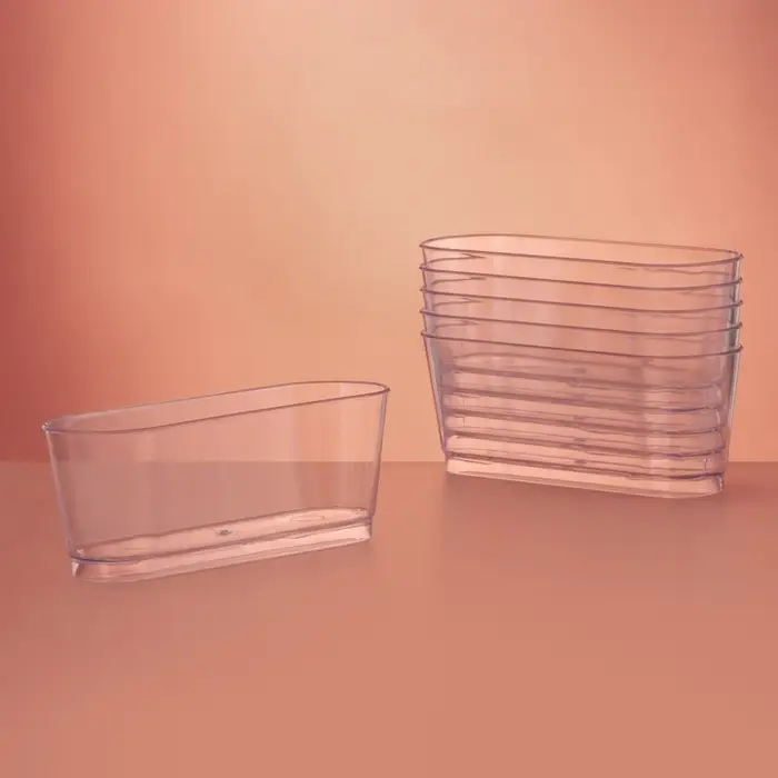 Креманка пластиковая одноразовая овальная «Лимончелло», 100 мл, прозрачная