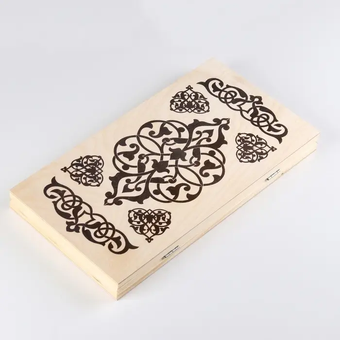 Настольная игра нарды с шашками TAKE IT EASY &laquo;Узор&raquo;, деревянные большие, 40&times;40 см