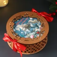 Шкатулка "Новогоднего настроения" 18,5х19,5х7,5 см
