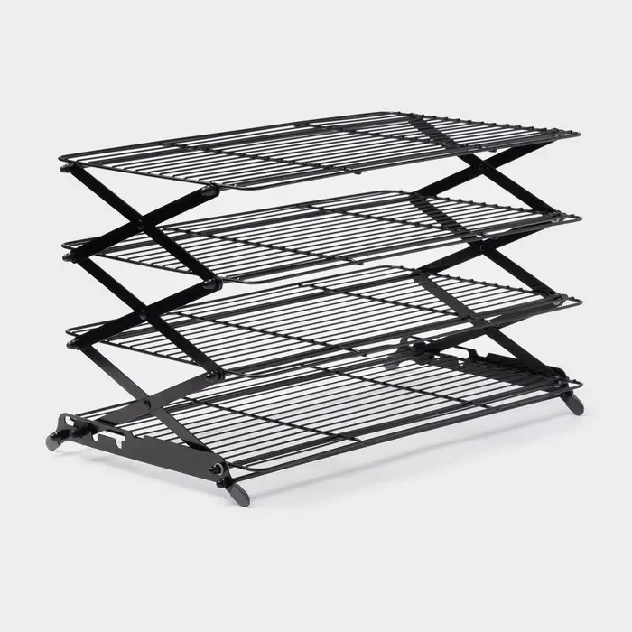 Решётка для глазирования и остывания кондитерских изделий KONFINETTA, 4 яруса, 43.5&times;25.5&times;8 см, чёрная