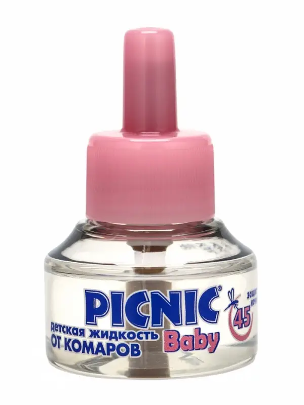 Дополнительный флакон-жидкость от комаров Picnic Baby, с экстрактом ромашки, 45 ночей, 30 мл