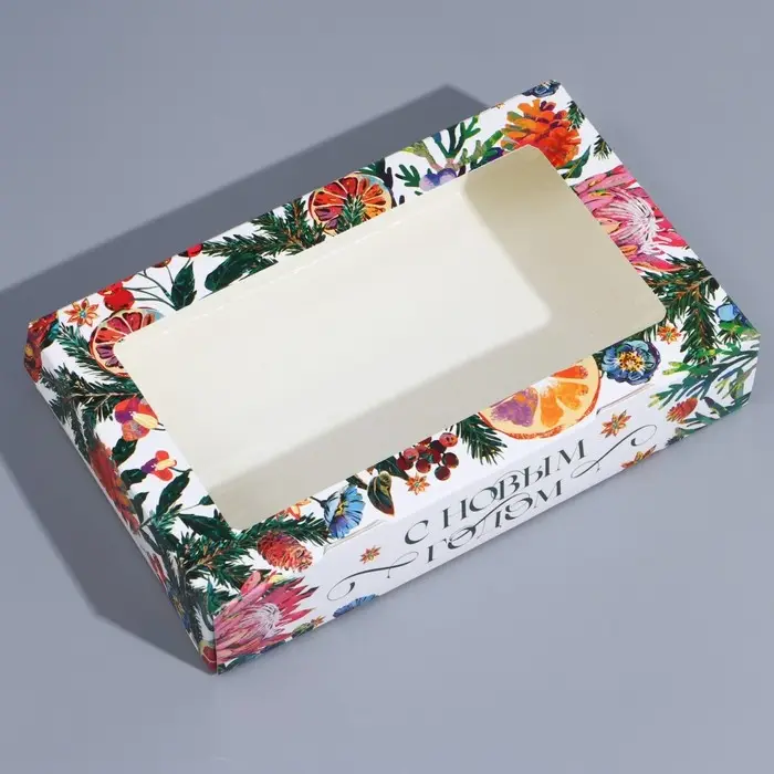 Коробка складная «Новогодняя ботаника», 20 х 12 х 4 см