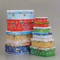Набор подарочных новогодних коробок 10 в 1 &laquo;Новогодняя почта&raquo;, 30&times;19&times;11.5 - 12&times;6.5&times;4 см