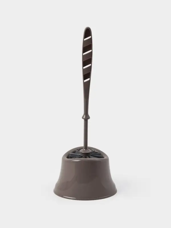 Ёршик для унитаза &laquo;Капри&raquo;, 14&times;12.5&times;37 см, с подставкой, коричневый