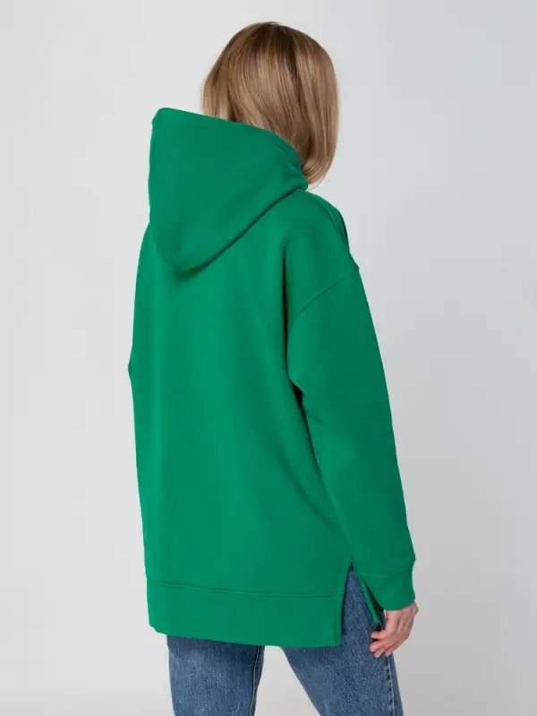 Худи оверсайз унисекс Tolla, зеленое, размер XS/S