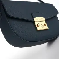 Сумка женская мессенджер TEXTURA на клапане, 23&times;6&times;15 см, синяя