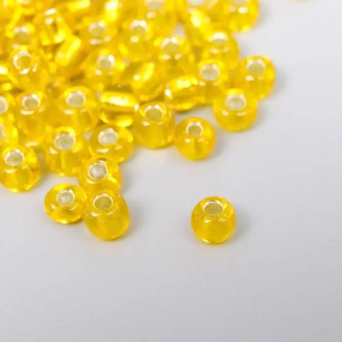 Бисер круглый 6/0 в бутылочке  Бисер круглый 6/0 в бутылочке "Мёд" прозрачно-цветной 20 гр