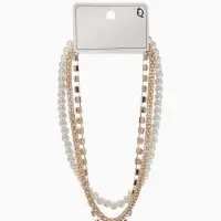 Чокеры &laquo;Стиль&raquo;, набор 3 шт. бусины №8, со стразами, тянется, 35 + удлинитель 5 см, белый в золоте