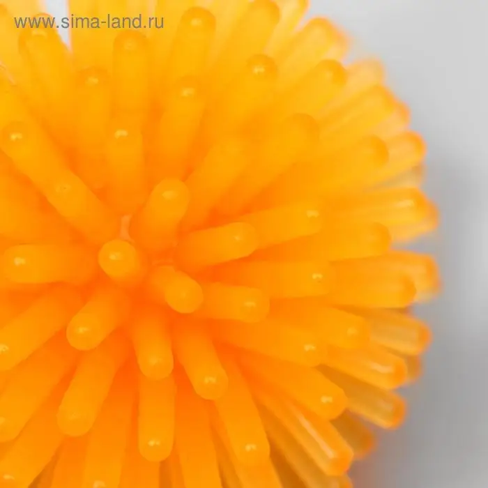 Шарик для кошек игольчатый, мягкий, 3,5 см, жёлтый Шарик для кошек игольчатый, мягкий, 3,5 см, жёлтый