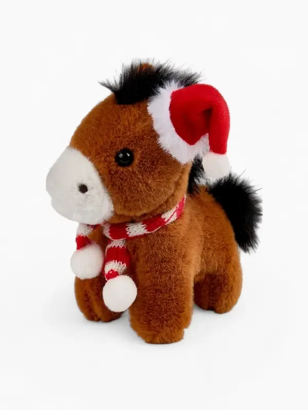 POMPOSHKI мягкая игрушка Лошадка, в шапочке, коричневая POMPOSHKI мягкая игрушка Лошадка, в шапочке, коричневая