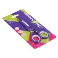 Ножницы детские ErichKrause Junior Protect, 13 см, с пластиковым чехлом и именным стикером, в блистере, МИКС