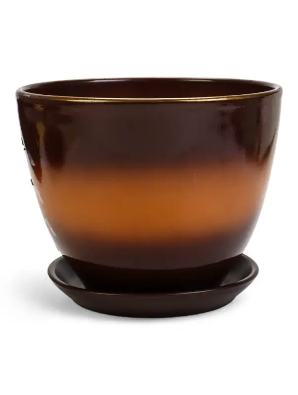 Горшок цветочный поддоном 8 л, керамика, Миндаль (М) Горшок цветочный поддоном 8 л, керамика, Миндаль (М)