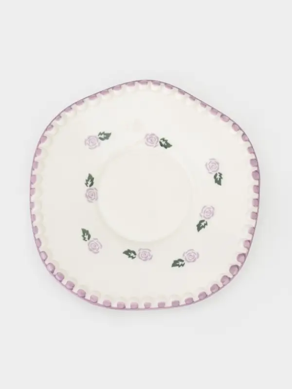 Чайная пара "Фиолетовая роза" блюдце 16х1,5 см, чашка  13х10х7 см