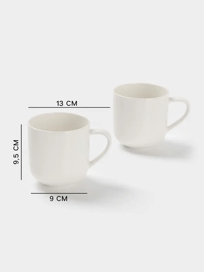 Набор кружек Magisto English tea party, 2 шт., 490 мл, фарфор, белый