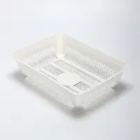 Туалет глубокий с сеткой 36&times;25&times;9 см, белый/серый