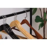 Плечики - вешалка для одежды LaDо́m Bois, 45&times;25.5&times;5.5 см, с перекладиной, широкие плечики, дерево