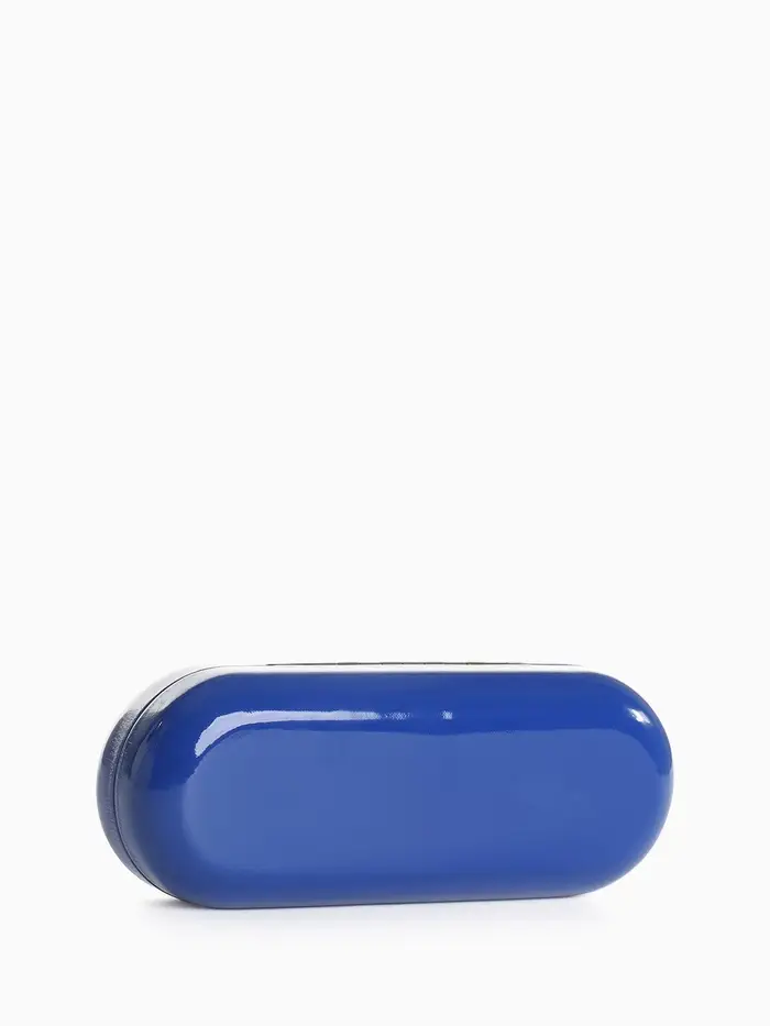 Футляр для очков на хлопушке, однотонный, размер 16&times;6&times;3.5 см, синий