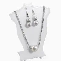 Подставка под кулоны, цепочки и серьги QF, 10&times;4.3&times;12 см, белая