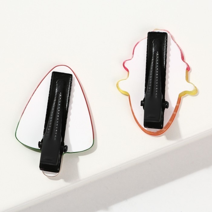 Заколки для волос детские «Красивые вкусняшки», 2 шт, 3 х 1,5 см Заколки для волос детские «Красивые вкусняшки», 2 шт, 3 х 1,5 см