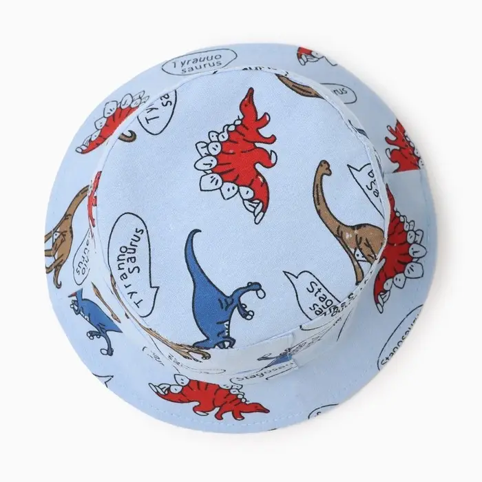 Панама детская MINAKU «Динозавры», размер 49-50, синяя