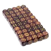 Кубики игральные, 2.5&times;2.5 см, набор 50 шт., коричневые